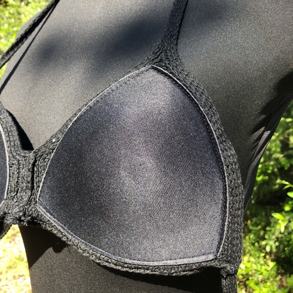 NEW Black Stretch Knit Pant Crop Top Set Summer Loungewear Beach One Size XS/S - Picture 12 of 12